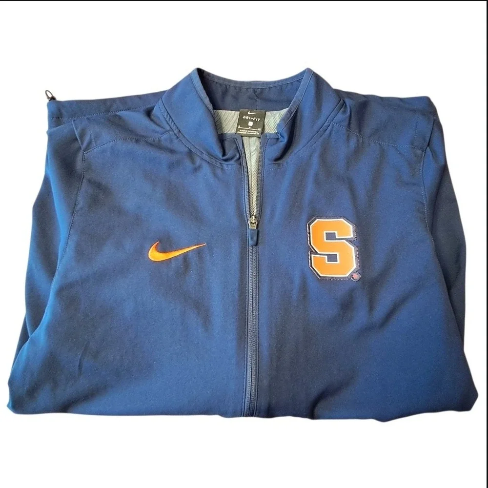 Nike Syracuse Orange Dri Fit Track Jacket Men's Small Full Zip Athletic
